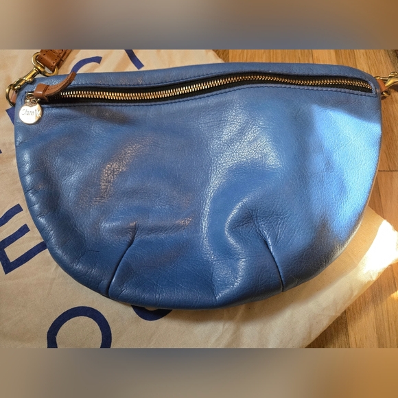 Clare V Blue Leather Crossbody - Picture 2 of 6